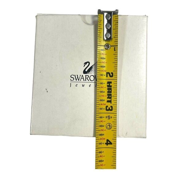 Candy Cane Rhinestone Bow Swarovski Crystal Holiday Gold Tone Brooch NEW IN BOX - Picture 11 of 12